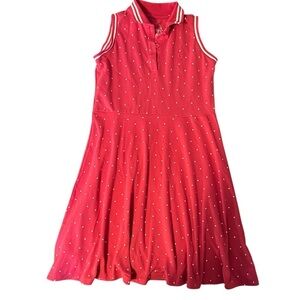 Pink Sleeveless Polo Collar Sundress